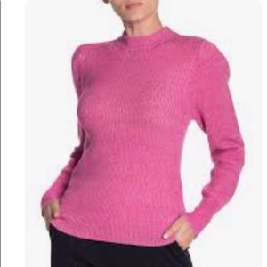 Free Press Plaited Puff Sleeve Sweater Ribbed